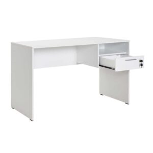 Γραφείο εργασίας με κλειδαριά Concept Megapap χρώμα λευκό 120x60x75εκ.