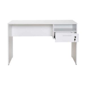 Γραφείο εργασίας με κλειδαριά Concept Megapap χρώμα λευκό 120x60x75εκ.