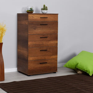 Συρταριέρα Trendline Megapap χρώμα καρυδί 60x44x108εκ.