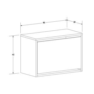 Παπουτσοθήκη Step Megapap 6 ζευγών χρώμα λευκό 60x30x42εκ.
