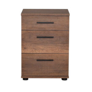 Κομοδίνο - Συρταριέρα γραφείου Trendline Megapap χρώμα καρυδί 40x39x57εκ.