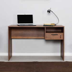 Γραφείο εργασίας με κλειδαριά Concept Megapap χρώμα καρυδί 120x60x75εκ.