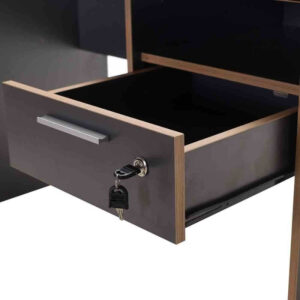 Γραφείο εργασίας με κλειδαριά Concept Megapap χρώμα ανθρακί 120x60x75εκ.