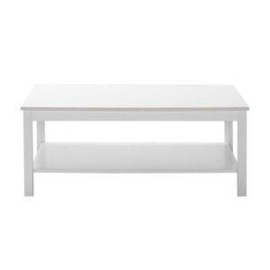 Τραπεζάκι σαλονιού Rustic Megapap χρώμα λευκό 103x60x40εκ.