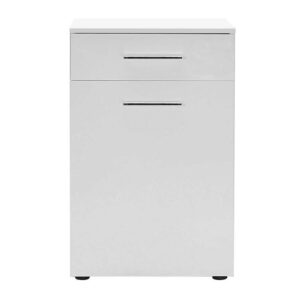 Ντουλάπι - Καλάθι απλύτων Diamond Megapap χρώμα λευκό gloss 52x38x83εκ.