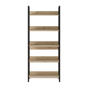 Βιβλιοθήκη Connect Megapap χρώμα florida oak 73x35x172εκ.