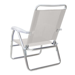 Καρεκλάκι παραλίας Alu Megapap αλουμινίου χρώμα λευκό 54x52x80εκ.