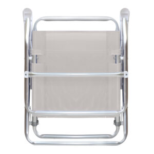 Καρεκλάκι παραλίας Alu Megapap αλουμινίου χρώμα λευκό 54x52x80εκ.