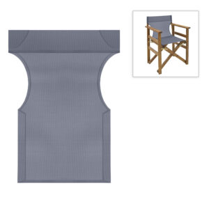 Διάτρητο πανί επαγγελματικό για πολυθρόνα σκηνοθέτη χρώματος ανθρακί Megapap