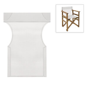 Διάτρητο πανί επαγγελματικό για πολυθρόνα σκηνοθέτη χρώματος λευκό Megapap