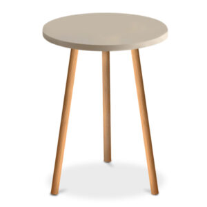 Τραπεζάκι βοηθητικό Roma Megapap χρώμα κρεμ 33,5x33,5x46εκ.