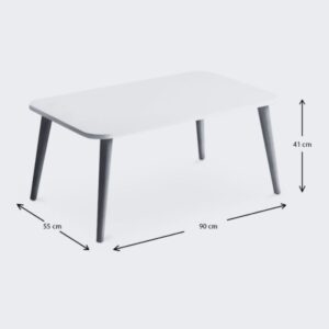 Τραπεζάκι σαλονιού Soul Megapap χρώμα γκρι ρετρό 90x55x41εκ.