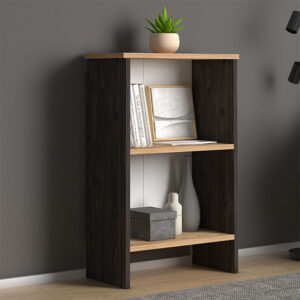 Βιβλιοθήκη Flora Megapap χρώμα industrial grey - oak 52x25x80εκ.