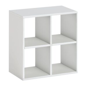 Βιβλιοθήκη Cube Megapap χρώμα λευκό 60x30x60εκ.