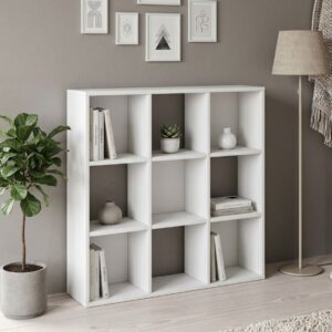 Βιβλιοθήκη Cube Megapap χρώμα λευκό 90x30x90εκ.