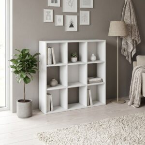 Βιβλιοθήκη Cube Megapap χρώμα λευκό 90x30x90εκ.