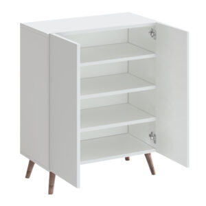 Παπουτσοθήκη Luce Megapap χρώμα λευκό 70x35x85εκ.