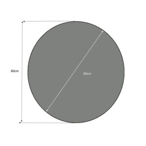 Καθρέπτης τοίχου Losta Megapap χρώμα λευκό 60x60x2,2εκ.