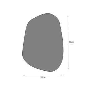 Καθρέπτης τοίχου Denza Megapap χρώμα λευκό 50x70x2,2εκ.