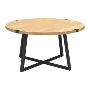 Τραπεζάκι σαλονιού Mauricio Megapap χρώμα φυσικό οξιάς - ανθρακί 78x78x43εκ.