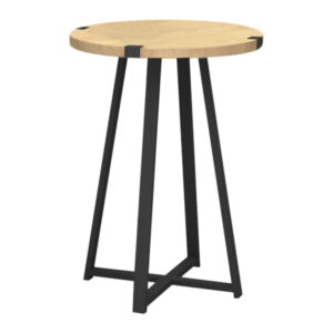 Τραπεζάκι βοηθητικό Pedro Megapap χρώμα φυσικό οξιάς - ανθρακί 44x44x58εκ.