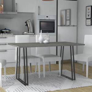 Τραπέζι Gable Megapap χρώμα γκρι σκυροδέματος 140x80x76εκ.