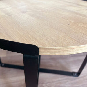 Σετ τραπεζάκια σαλονιού Davis Megapap 2τμχ. χρώμα φυσικό οξιάς 70x69x46εκ.