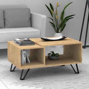 Τραπεζάκι σαλονιού Don Megapap χρώμα φυσικό οξιάς 90x55x44εκ.