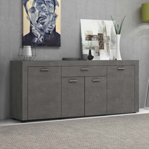 Μπουφές Joseph Megapap χρώμα γκρι σκυροδέματος 177x40x76εκ.