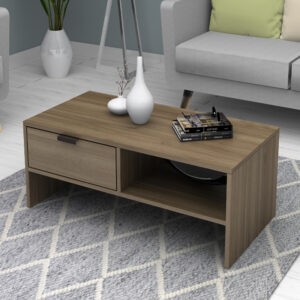 Τραπεζάκι σαλονιού Galaxy Megapap χρώμα καρυδί 100x50x42εκ.