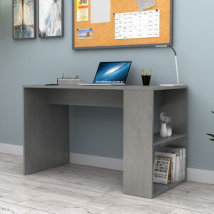 Γραφείο εργασίας Mikro Megapap χρώμα γκρι σκυροδέματος 120x60x75εκ.