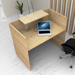 Γραφείο υποδοχής - reception Lemmon Megapap χρώμα φυσικό οξιάς 120x70x110εκ.