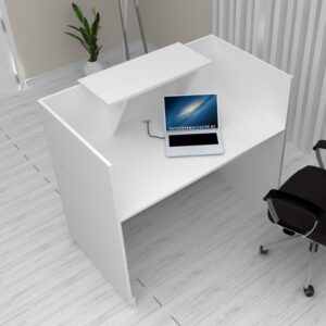 Γραφείο υποδοχής - reception Lemmon Megapap χρώμα λευκό 120x70x110εκ.