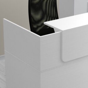 Γραφείο υποδοχής - reception Lemmon Megapap χρώμα λευκό 120x70x110εκ.