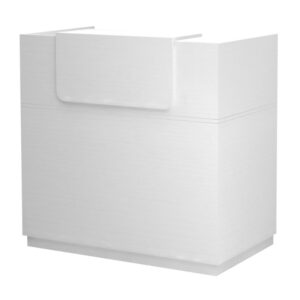 Γραφείο υποδοχής - reception Lemmon Megapap χρώμα λευκό 120x70x110εκ.