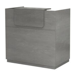 Γραφείο υποδοχής - reception Lemmon Megapap χρώμα γκρι σκυροδέματος 120x70x110εκ.