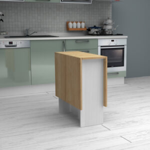 Τραπέζι Pepe Megapap επεκτεινόμενο χρώμα λευκό - φυσικό οξιάς 28(56+56)x77x75εκ.