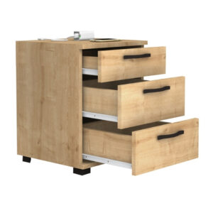 Κομοδίνο - Συρταριέρα γραφείου Roco Megapap χρώμα φυσικό οξιάς 40x39x57εκ.