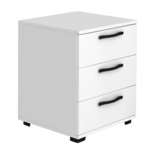 Κομοδίνο - Συρταριέρα γραφείου Roco Megapap χρώμα λευκό 40x39x57εκ.