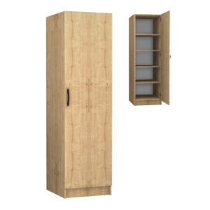 Ντουλάπα ρούχων Victoria Megapap μονόφυλλη χρώμα φυσικό οξιάς 50x60x181εκ.
