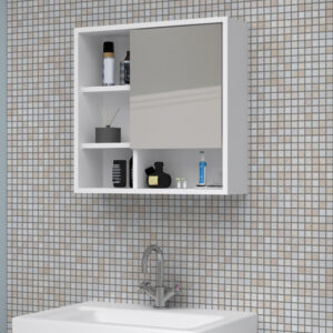 Καθρέπτης μπάνιου Demo Μegapap χρώμα λευκό 60x17,5x60εκ.