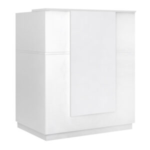 Γραφείο υποδοχής - reception Gemini Megapap χρώμα λευκό 100x70x110εκ.