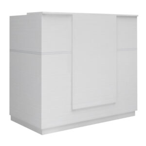 Γραφείο υποδοχής - reception Gemini Megapap χρώμα λευκό 150x70x110εκ.