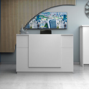 Γραφείο υποδοχής - reception Gemini Megapap χρώμα λευκό 180x70x110εκ.