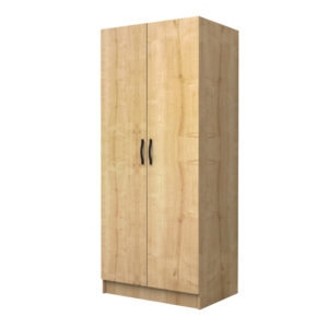 Ντουλάπα ρούχων Vivian Megapap δίφυλλη χρώμα φυσικό οξιάς 80x51,8x181εκ.