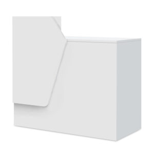 Γραφείο υποδοχής - reception Merlin Megapap χρώμα λευκό 110x50x101,8εκ.