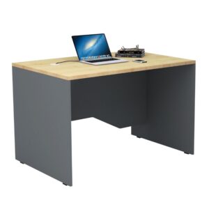 Γραφείο επαγγελματικό Venturo Megapap χρώμα ανθρακί - φυσικό οξιάς 120x80x75εκ.