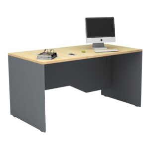 Γραφείο επαγγελματικό Venturo Megapap χρώμα ανθρακί - φυσικό οξιάς 150x80x75εκ.