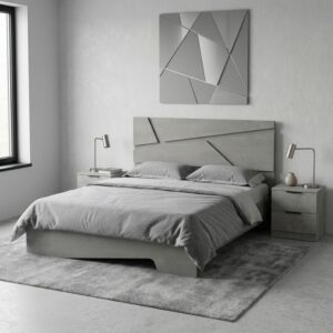 Κρεβάτι Efes Megapap χρώμα γκρι σκυροδέματος 160x200εκ.