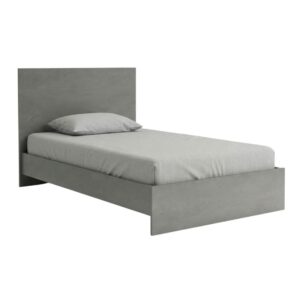 Κρεβάτι Troy Megapap χρώμα γκρι σκυροδέματος 120x200εκ.
